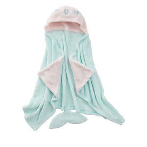 Lightning Bug Hooded Plush Mermaid Throw Blanket
